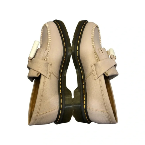 Dr. Martens Adrian Leather Tassle Loafers NWT/NWB | Vintage Taupe - Size 10 - Picture 12 of 14